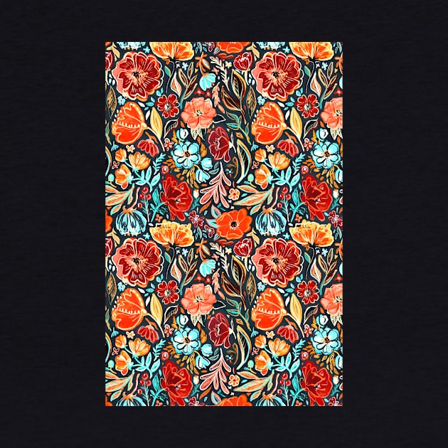 Vivid Messy Painted Floral Pattern by micklyn